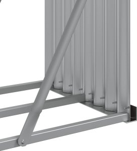 Drewutnia vidaXL Stojak na drewno, jasnoszary, 180x45x100 cm, stal galwanizowana 8