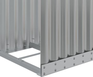 Drewutnia vidaXL Stojak na drewno, jasnoszary, 40x45x170 cm, stal galwanizowana 7