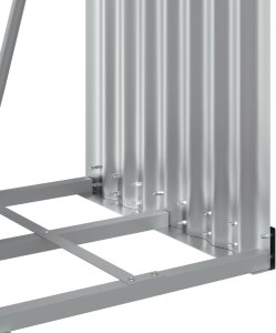 Drewutnia vidaXL Stojak na drewno, jasnoszary, 40x45x170 cm, stal galwanizowana 8