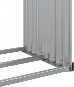 Drewutnia vidaXL Stojak na drewno, jasny brąz, 120x45x100 cm, stal galwanizowana 8