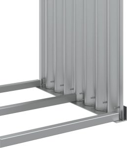 Drewutnia vidaXL Stojak na drewno, srebrny, 120x45x100 cm, stal galwanizowana 7