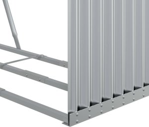 Drewutnia vidaXL Stojak na drewno, srebrny, 120x45x140 cm, stal galwanizowana 8