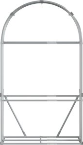Drewutnia vidaXL Stojak na drewno, srebrny, 120x45x210 cm, stal galwanizowana 4