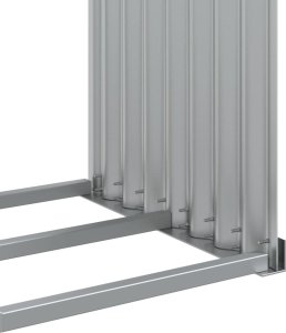 Drewutnia vidaXL Stojak na drewno, srebrny, 120x45x210 cm, stal galwanizowana 7
