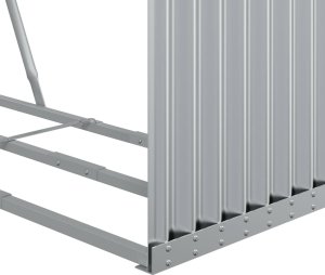 Drewutnia vidaXL Stojak na drewno, srebrny, 120x45x210 cm, stal galwanizowana 8