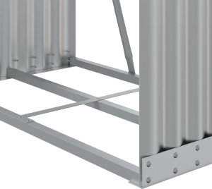 Drewutnia vidaXL Stojak na drewno, srebrny, 80x45x120 cm, stal galwanizowana 7