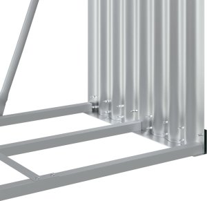 Drewutnia vidaXL Stojak na drewno, srebrny, 80x45x120 cm, stal galwanizowana 8