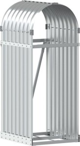 Drewutnia vidaXL Stojak na drewno, srebrny, 40x45x100 cm, stal galwanizowana 2