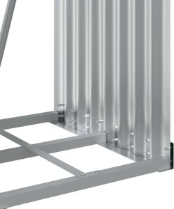 Drewutnia vidaXL Stojak na drewno, srebrny, 40x45x100 cm, stal galwanizowana 8