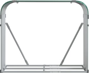 Drewutnia vidaXL Stojak na drewno, zielony, 120x45x100 cm, stal galwanizowana 4