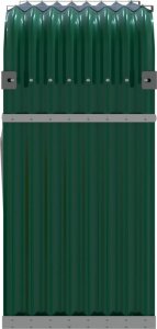Drewutnia vidaXL Stojak na drewno, zielony, 120x45x100 cm, stal galwanizowana 5