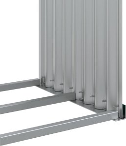 Drewutnia vidaXL Stojak na drewno, zielony, 120x45x100 cm, stal galwanizowana 8