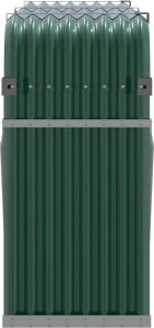 Drewutnia vidaXL Stojak na drewno, zielony, 180x45x100 cm, stal galwanizowana 5