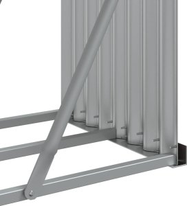 Drewutnia vidaXL Stojak na drewno, zielony, 180x45x100 cm, stal galwanizowana 8