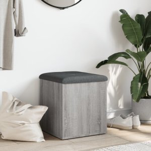 vidaXL vidaXL Ławka ze schowkiem, szary dąb sonoma, 42x42x45 cm 3