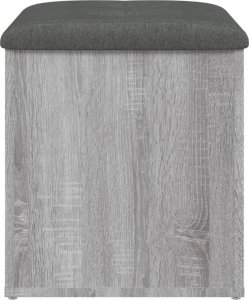 vidaXL vidaXL Ławka ze schowkiem, szary dąb sonoma, 42x42x45 cm 5