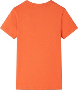 vidaXL Koszulka dziecięca z nadrukiem żyrafy, jaskrawy pomarańcz, 128 2