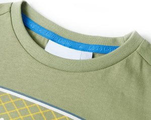 vidaXL Koszulka dziecięca, z bramką do piłki nożnej, jasne khaki, 116 3