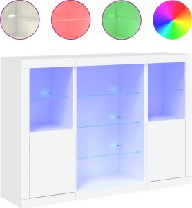 vidaXL vidaXL Szafki z oświetleniem LED, 3 szt., białe 2