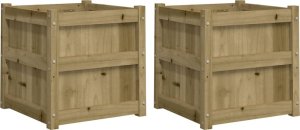 vidaXL Donice ogrodowe, 2 szt., impregnowane drewno sosnowe 2