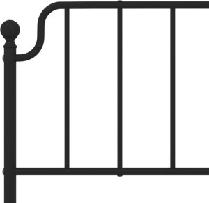 vidaXL Metalowe wezgłowie, czarne, 200 cm 5