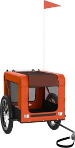 vidaXL Przyczepka rowerowa dla zwierząt, tkanina Oxford i żelazo 3