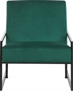 Beliani Fotel welurowy zielony DELARY 4