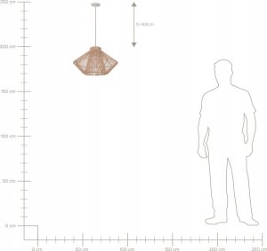 Lampa wisząca Beliani Lampa wisząca beżowa PALMETTO 6