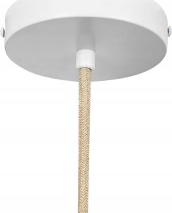 Lampa wisząca Beliani Lampa wisząca rattanowa z beżowym BATALI 5