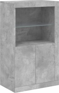 vidaXL Szafka z oświetleniem LED, szarość betonu, 162x37x100 cm 10