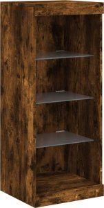 vidaXL Szafka z oświetleniem LED, przydymiony dąb, 162x37x100 cm 9