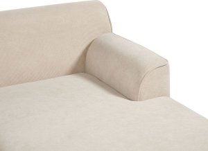 Beliani Narożnik sztruksowy lewostronny beżowy SIMOS 7