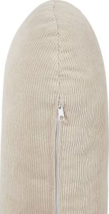 Beliani Narożnik sztruksowy lewostronny beżowy SIMOS 8