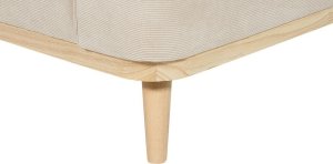 Beliani Narożnik sztruksowy lewostronny beżowy SIMOS 9