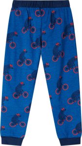 vidaXL Piżama dziecięca z długimi rękawami, misie na rowerach, morska, 104 5