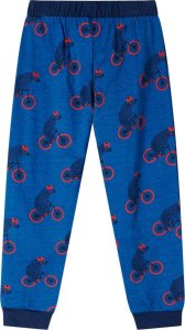 vidaXL Piżama dziecięca z długimi rękawami, misie na rowerach, morska, 128 5