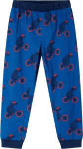 vidaXL Piżama dziecięca z długimi rękawami, misie na rowerach, morska, 116 4