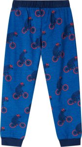 vidaXL Piżama dziecięca z długimi rękawami, misie na rowerach, morska, 116 5