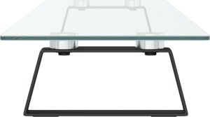 vidaXL Podstawka pod monitor, czarna, 100x20x8cm szkło hartowane metal 5