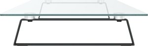 vidaXL Podstawka pod monitor, czarna, 100x35x8cm szkło hartowane metal 5