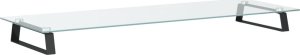vidaXL Podstawka pod monitor, czarna, 100x35x8cm szkło hartowane metal 6