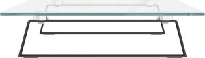vidaXL Podstawka pod monitor, czarna, 60x35x8cm, szkło hartowane metal 5