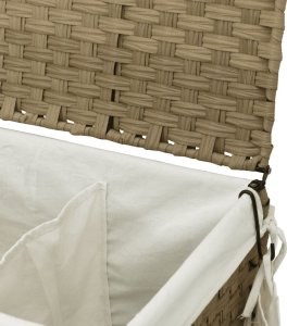 vidaXL Kosz na pranie z kółkami, 60x35x60,5 cm, rattan 7