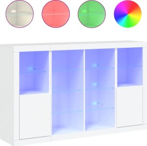 vidaXL vidaXL Szafki z oświetleniem LED, 3 szt., białe 2