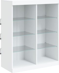 vidaXL vidaXL Szafki z oświetleniem LED, 3 szt., białe 8