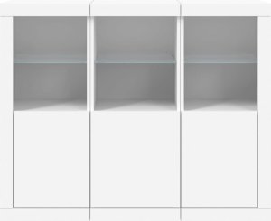 vidaXL vidaXL Szafki z oświetleniem LED, 3 szt., białe 6