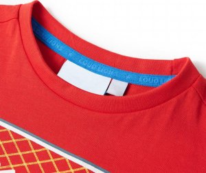 vidaXL Koszulka dziecięca z krótkimi rękawami, czerwona, 116 3