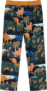 vidaXL Piżama dziecięca z długimi rękawami, w dinozaury, ciemnozielona, 92 5