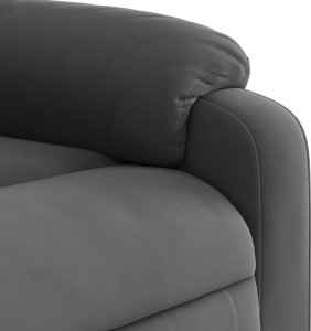 vidaXL Rozkładany fotel masujący, ciemnoszary, obity mikrofibrą 9