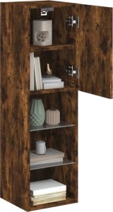 vidaXL Szafka TV z LED, przydymiony dąb, 30,5x30x102 cm 6